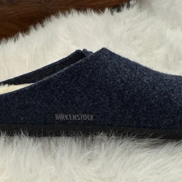 Birkenstock Zermatt Clog Wool Shearling Size EU43/US10 Navy Slippers NWOT Birkenstock Zermatt Clog Wool Shearling Size EU43/US10 Navy  main image 3